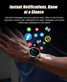 Knobbout 1.39” Sportieve Smartwatch Zwart