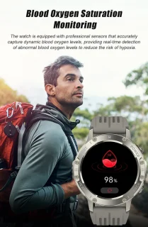 Knobbout 1.39” Sportieve Smartwatch Zwart