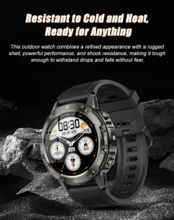 Knobbout 1.39” Sportieve Smartwatch Zwart