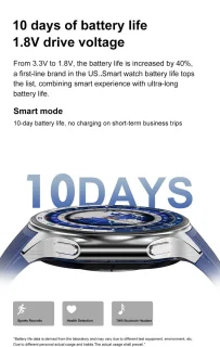 Knobbout 1.43-inch 3D AMOLED Smartwatch – Zwart leer/siliconen band