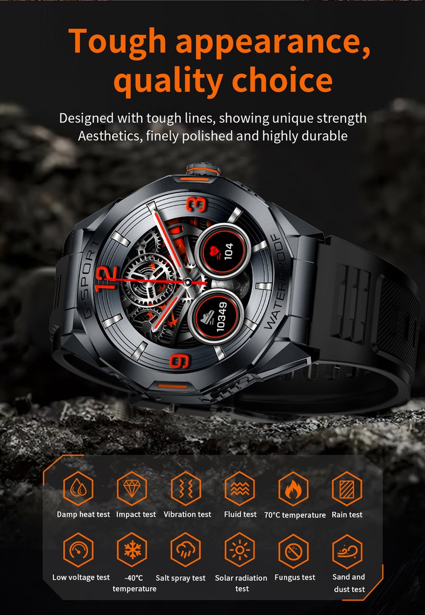 Knobbout 1.46" Smartwatch Zilver Grijs