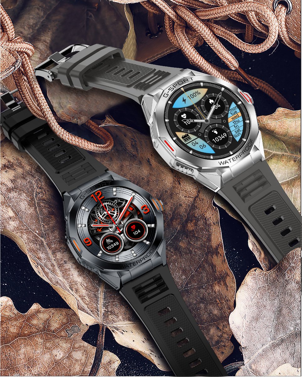 Knobbout 1.46" Smartwatch Zilver Grijs