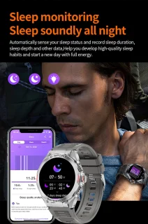 Knobbout 1.46" Smartwatch Zwart