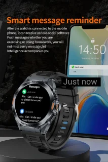 Knobbout 1.46" Smartwatch Zwart
