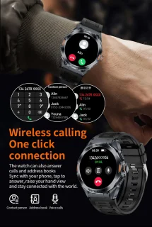 Knobbout 1.46" Smartwatch Zwart