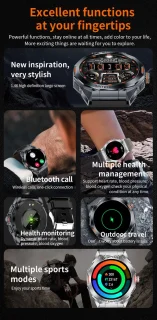 Knobbout 1.46" Smartwatch Zwart