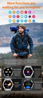 Knobbout 1.46" Smartwatch Zwart