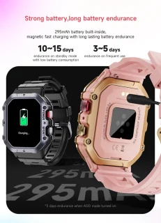 Knobbout 1.65" Dames Smartwatch Wit Goud