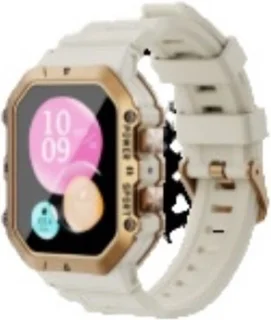Knobbout 1.65" Dames Smartwatch Wit Goud