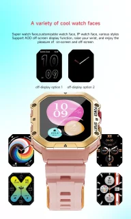 Knobbout 1.65" Dames Smartwatch Wit Goud