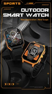 Knobbout 1.83" Outdoor Smartwatch Oranje