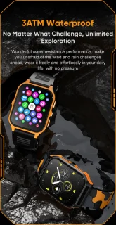 Knobbout 1.83" Outdoor Smartwatch Oranje