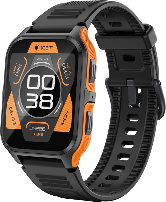 Knobbout 1.83" Outdoor Smartwatch Zwart
