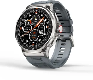 Knobbout 1.85” Sport Smartwatch – Blauwgrijs Siliconen Band
