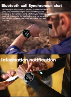 Knobbout 1.85” Sport Smartwatch – Blauwgrijs Siliconen Band