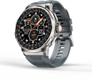Knobbout 1.85” Sport Smartwatch – Blauwgrijs Siliconen Band