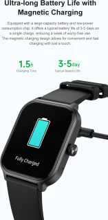 Knobbout 1.93" Smartwatch Zwart