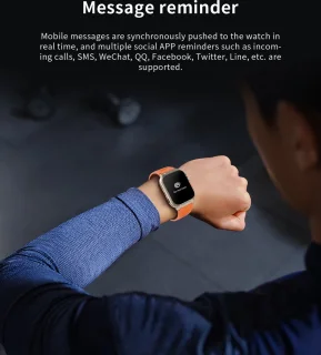 Knobbout 1.96" Smartwatch 44mm - Zwart