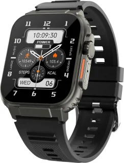 Knobbout 1.96" Smartwatch 44mm - Zwart