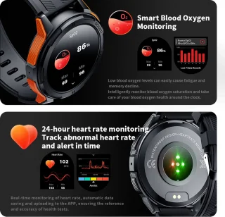Knobbout AMOLED Smartwatch Dark Grey