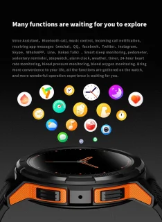 Knobbout AMOLED Smartwatch Dark Grey