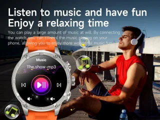 KNOBBOUT Bluetooth Smartwatch 1.85" HD met Stalen en Siliconen Band