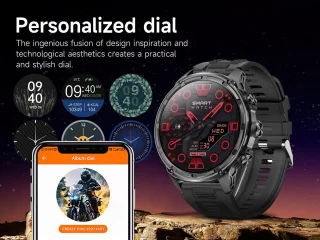 KNOBBOUT Bluetooth Smartwatch 1.85" HD met Stalen en Siliconen Band