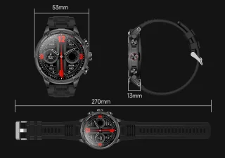 KNOBBOUT Bluetooth Smartwatch 1.85" HD met Stalen en Siliconen Band