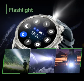 KNOBBOUT Bluetooth Smartwatch 1.85" HD met Stalen en Siliconen Band