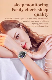 Knobbout Dames Smartwatch 1.27 inch Roségoud