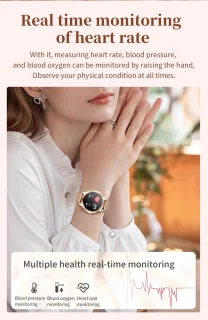 Knobbout Dames Smartwatch 1.27 inch Roségoud