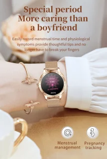 Knobbout Dames Smartwatch 1.27 inch Roségoud