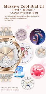 Knobbout Dames Smartwatch 1.27 inch Roségoud