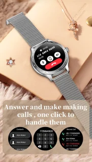 Knobbout Dames Smartwatch 1.27 inch Roségoud