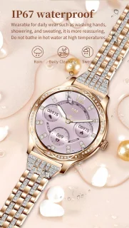 Knobbout Dames Smartwatch 1.27 inch Roségoud