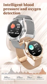 Knobbout Dames Smartwatch 1.27 inch Roségoud