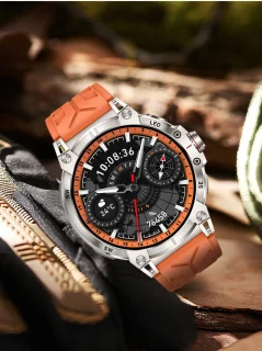 Knobbout HD Sport Smartwatch 1.85 inch Zwart Staal & Rubber