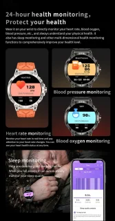 Knobbout HD Sport Smartwatch 1.85 inch Zwart Staal & Rubber