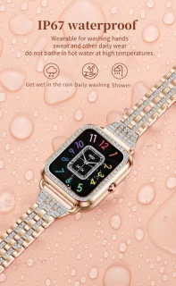 Knobbout Luxe 1,59" Dames Smartwatch - Zilveren stalen band