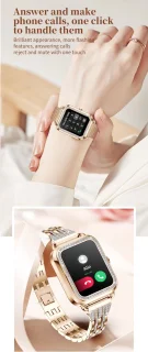 Knobbout Luxe 1,59" Dames Smartwatch - Zilveren stalen band