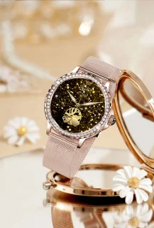 Knobbout Luxe Smartwatch voor Dames - Zilverkleurig Roestvrijstaal