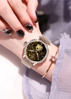 Knobbout Luxe Smartwatch voor Dames - Zilverkleurig Roestvrijstaal
