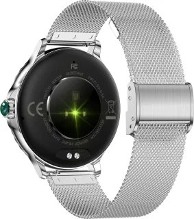 Knobbout Luxe Smartwatch voor Dames - Zilverkleurig Roestvrijstaal