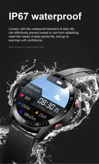 Knobbout Slimme Smartwatch 1,28 inch Zwart Staal+Siliconen
