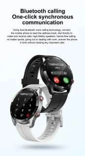 Knobbout Slimme Smartwatch 1,28 inch Zwart Staal+Siliconen