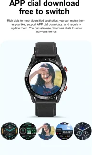 Knobbout Slimme Smartwatch 1,28 inch Zwart Staal+Siliconen
