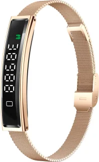Knobbout Smart Armband – Rosegoud staal met silicone band