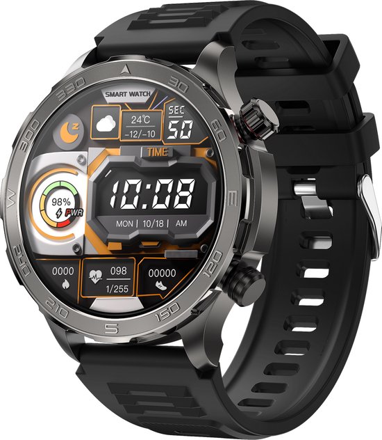 KNOBBOUT 1.53" — Robuuste smartwatch voor dagelijks gebruik en outdoor-avonturen