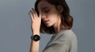 Knobbout Smatch 1.28" smartwatch zwart staal+siliconen band