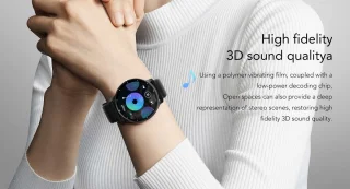 Knobbout Smatch 1.28" smartwatch zwart staal+siliconen band